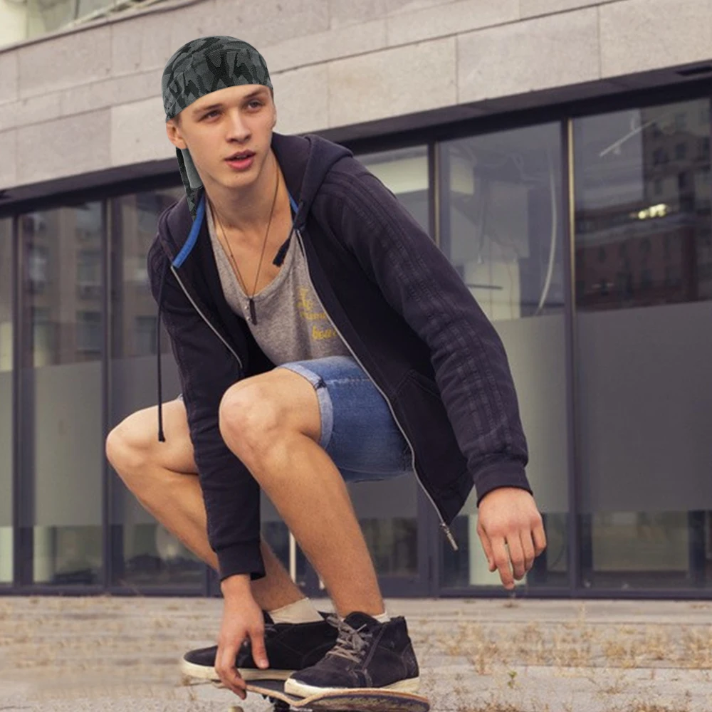 2PCS ���� ���� ���� ĸ ���� ��⼺ Do Rags �߿� ������ ����Ŭ�� ����ŷ ��ġ ���� Durag Beanies Hat Headwrap