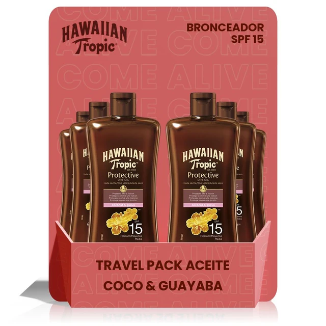 Hawaiian Tropic Tanning Oil Mini Sun Tanning Oil Spf Protection 15 Tropical  Fragrance Tanning Accelerator Travel Format 100 Ml - 6 Pcs - Body Sunscreen  - AliExpress