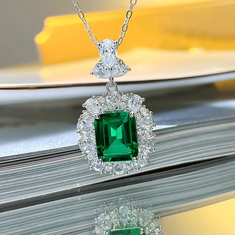 Luxury Emerald Geometric 3-Piece Jewelry Set