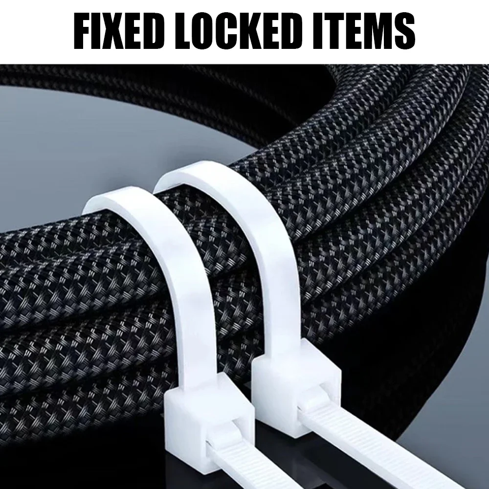Cable Ties Plastic Cable Ties Self-locking Rings Reusable Nylon Cable Zipper Ties Cables Straps Fastening Loop For Home 100/200/300PCS