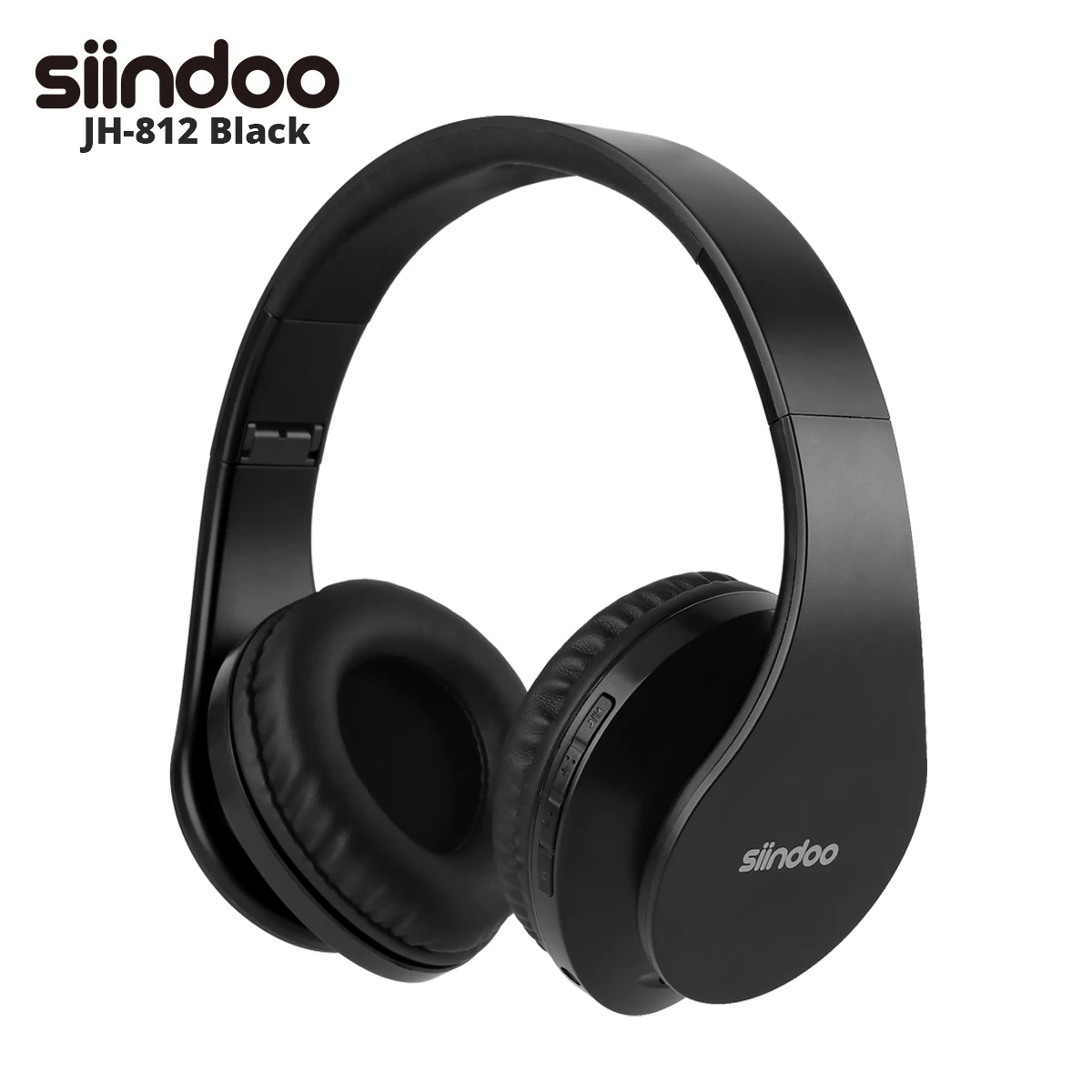 Siindoo-auriculares estéreo plegables con Bluetooth, audífonos de música FM  con soporte para tarjeta SD y micrófono para móvil, Samsung y PC, JH-812 -  AliExpress