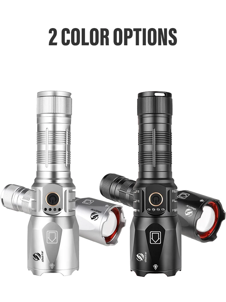 Rechargeable LED Flashlight, 150000 Lumens Super Bright, XHP160.2 Tactical Flashlight With Zoom & 5 Modes, IPX65 Waterproof For Camping, Hiking, Emergencies - View #9