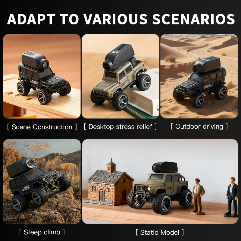 1:64 Mini RC Car 2.4G Remote Control Vehicle With Camera WiFi APP Control High Speed Racing Stunt Cars Toy Gift For_voghion.com