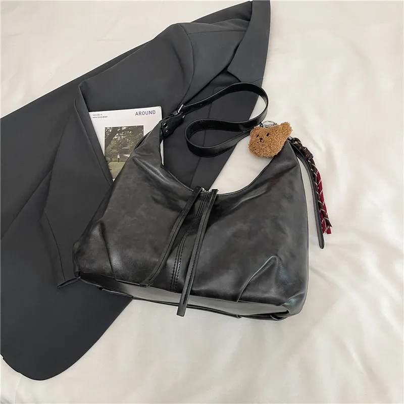 PU Leather Shoulder Bag Large Tote Bags Trendy Crossbody Bag for Women Work Shopping Travel Daily