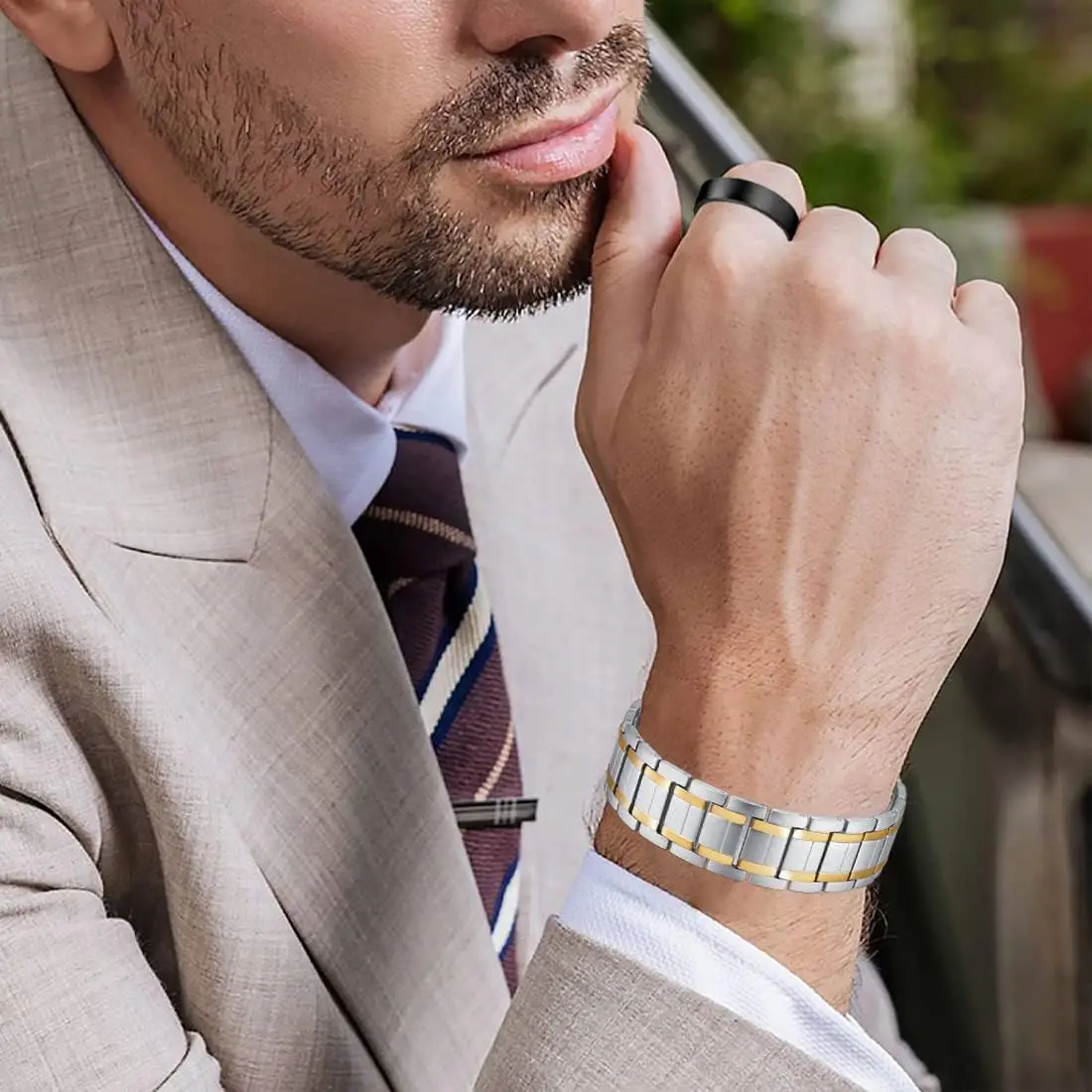 Braccialetti magnetici in rame classico bracciale regolabile bracciale per terap