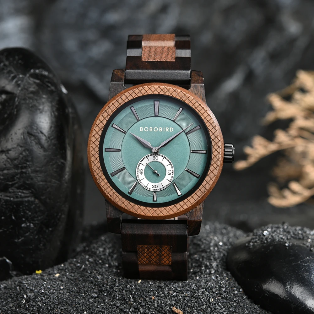 BOBO BIRD Wooden Watches Fashion Casual Men's Quartz Watches Clock Man Chronographs relogio masculino With Gift Box Customized