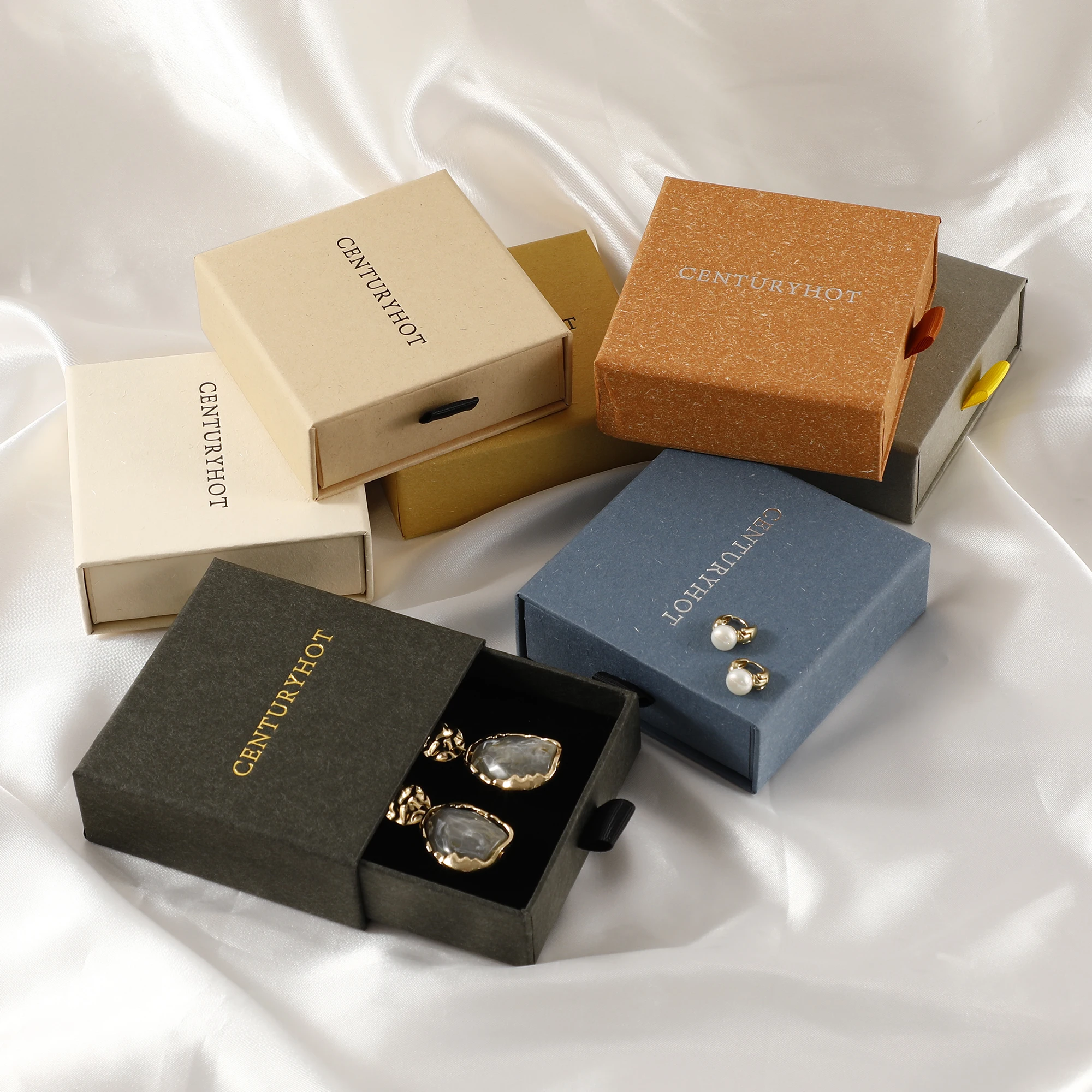 Cardboard Jewelry Box High Quality Krafty Paper Handmade