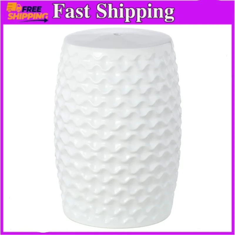 

Indoor/Outdoor Garden Stool, White