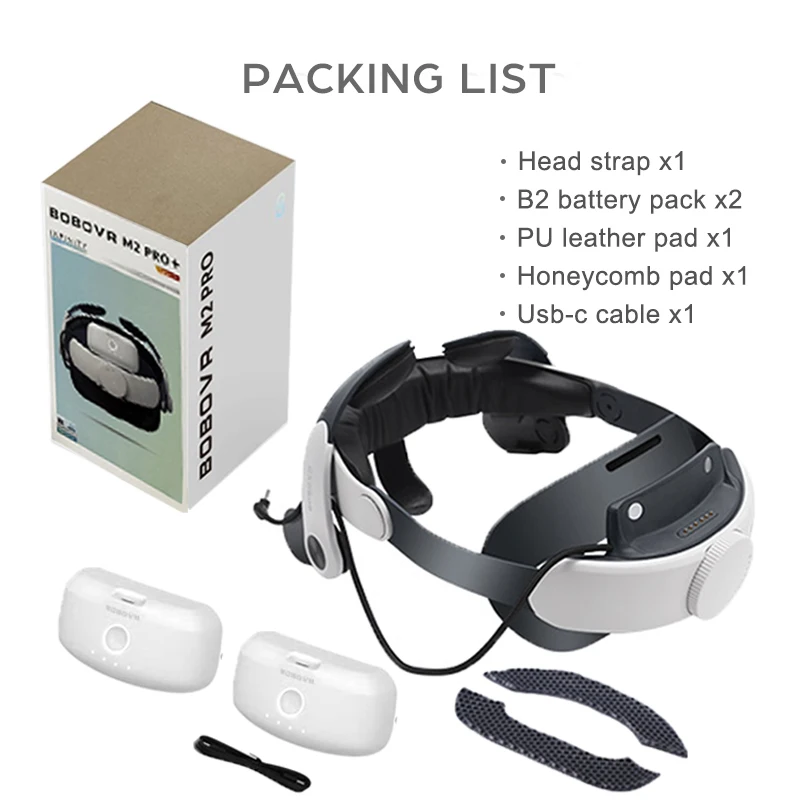 バッテリーヘッドストラップ,BOBOVR-M2プロ,oculus Quest 2