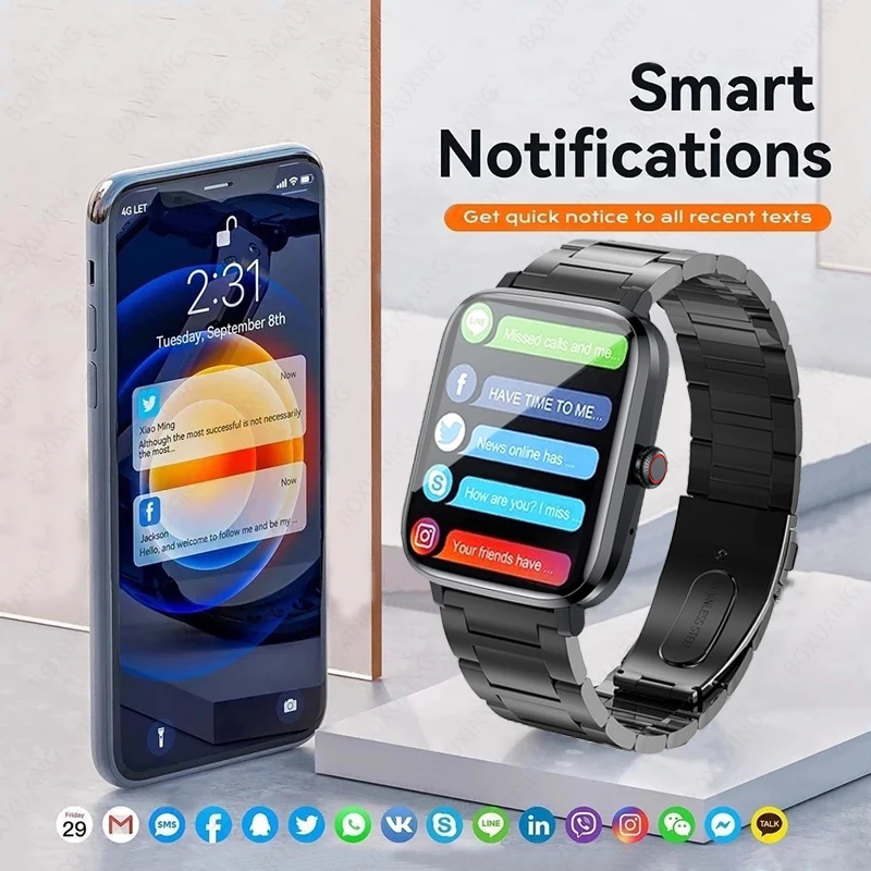 2023 ο  ȭ Ʈ ġ  NFC ð 1.85 HD ü ġ ũ ƮϽ ƮĿ IP68  Smartwatch  