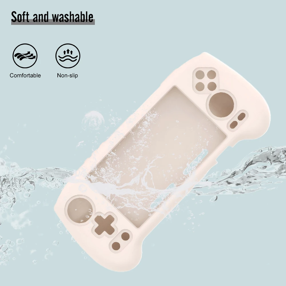 Silicone Game Console Protective Case Anti-Scratch Protector Cover Washable Soft Skin Sleeve for Anbernic RG556 Game Console