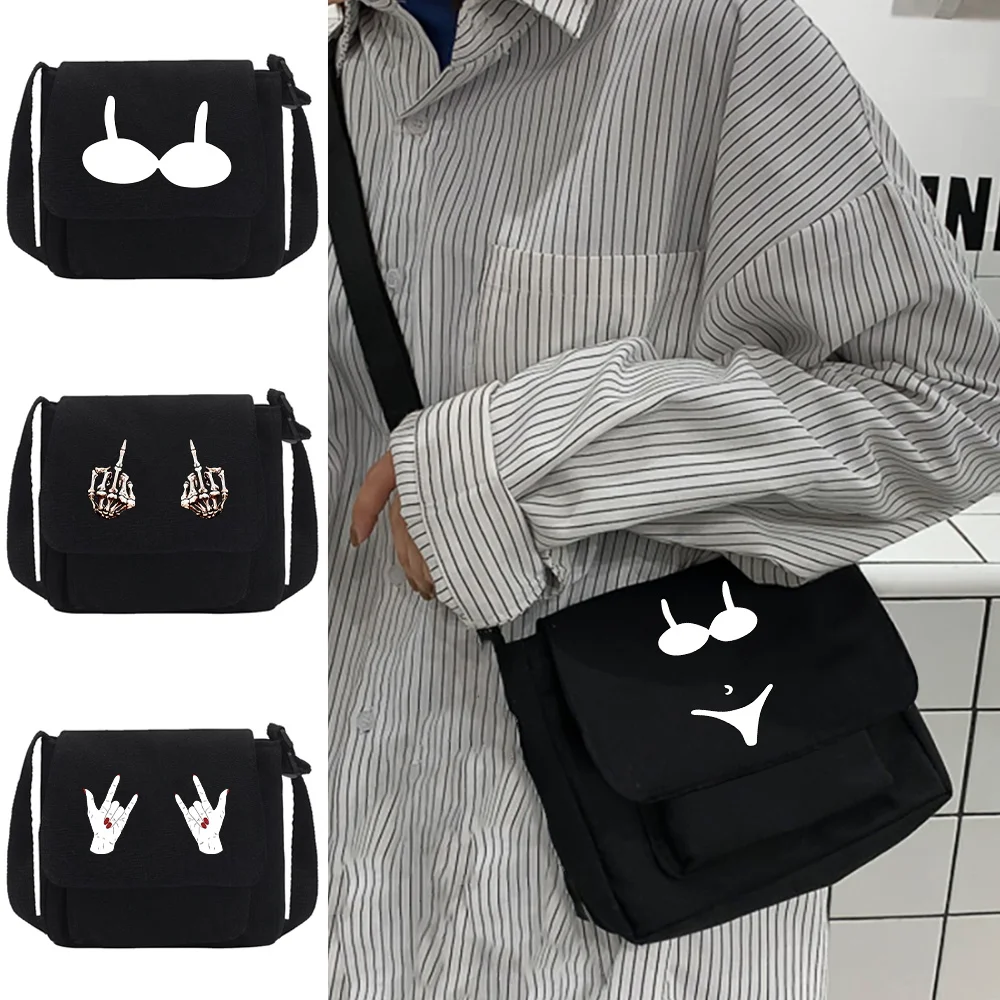 

Outdoor Crossbody Shoulder Bag 2022 Women Fashion Wild Canvas Bags Handbag Casual Version Organizer Chest Print Messenger Pack