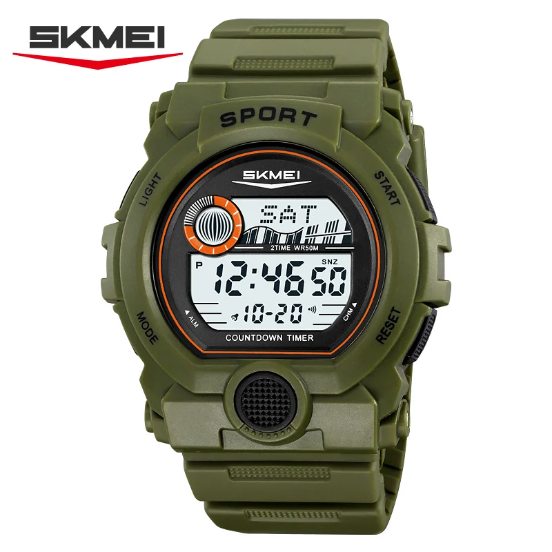 Men's Military Waterproof Sport Watch with LED Display and Countdown Timer