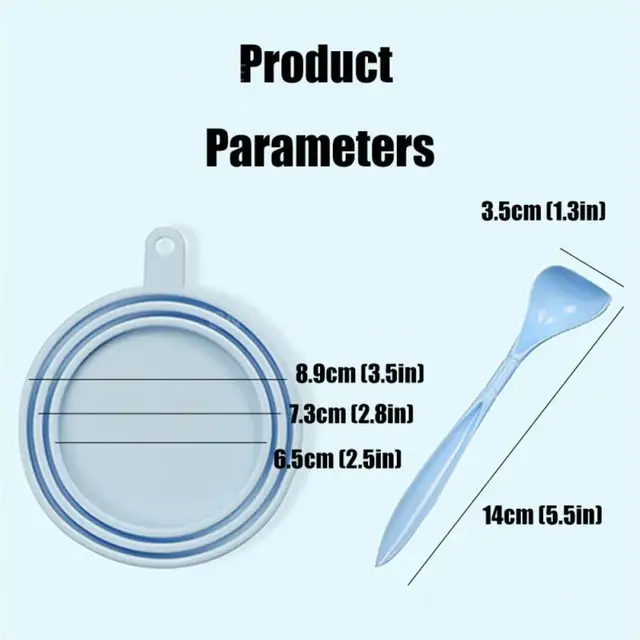 Pet Can Cover Reusable Fresh-keeping Spoon Silicone Pet Jar Lid Can Lid Soft Dogs And Cats Silicone Can Cover Portable Food Seal 3