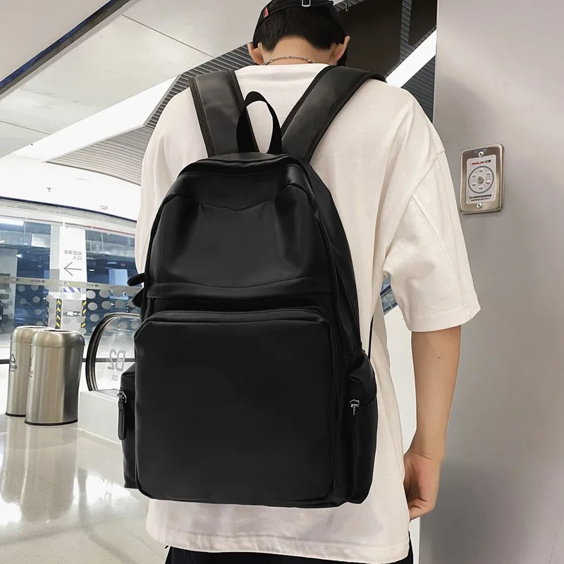 New Men's and Women's Backpacks High Quality PU Waterproof Large Capacity Student Backpack Travel Backpack