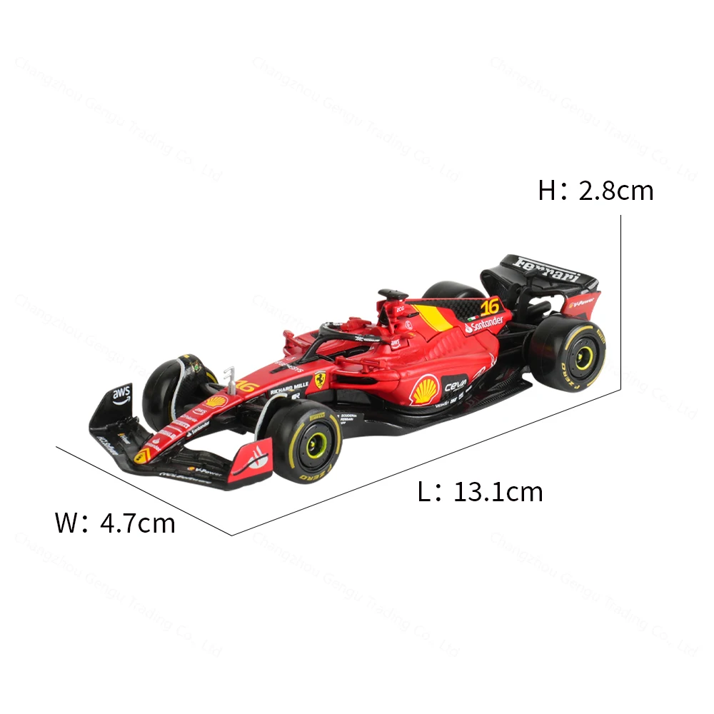 Bburago 1:43 2023 Ferrari SF23 Monza F1 Formula Racing Car Static Simulation Diecast Alloy Model Car 3