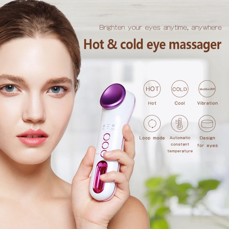 Eye Massager with Heat compression Hot and Cold Therapy Vibration Handheld Eye Care Beauty Device Massage & Relaxation