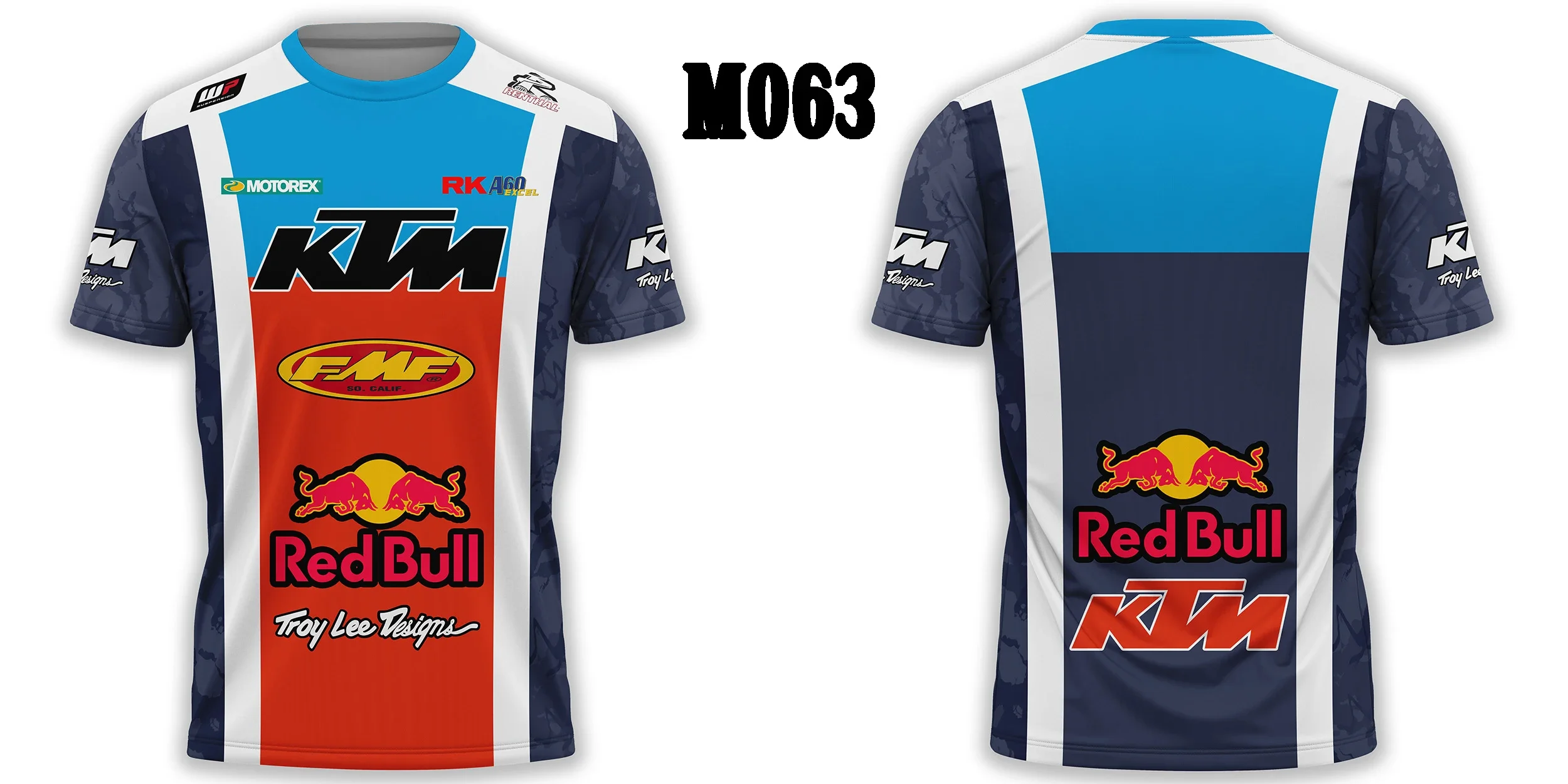 thumbnail image 1 of Camisetas del equipo de carreras KTM, traje de tela de alta calidad, ligeras y transpirables, cuello redondo, manga corta, camisetas populares para hombres y mujeres, 1 of 4