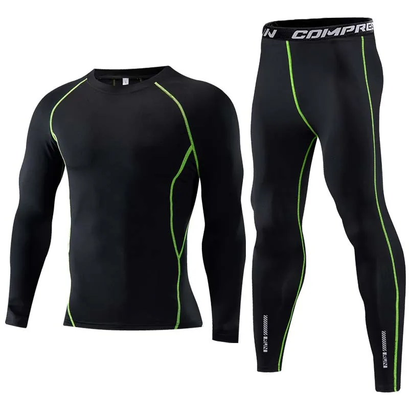 어린이 스포츠 타이츠 세트 긴 소매 상의 긴 바지 피트니스 웨어 트랙수트 농구 축구 베이스 레이어 의류