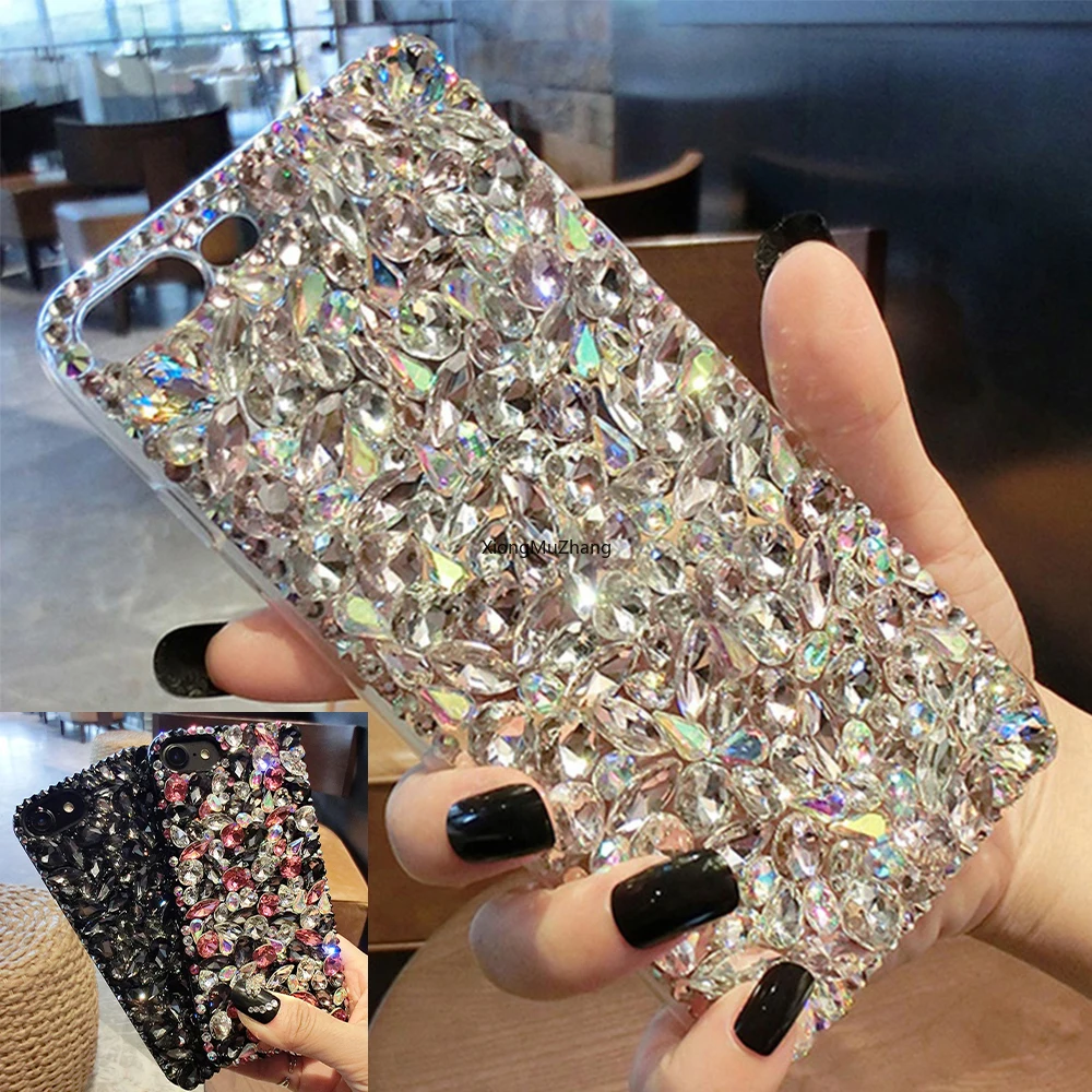 

Luxury Bling Rhinestone Diamond Case For Samsung Galaxy J3 J5 J7 A3 A5 A7 2016 2017 A9 A8 A7 A6 J4 J6 J8 Plus 2018 Crystal Case