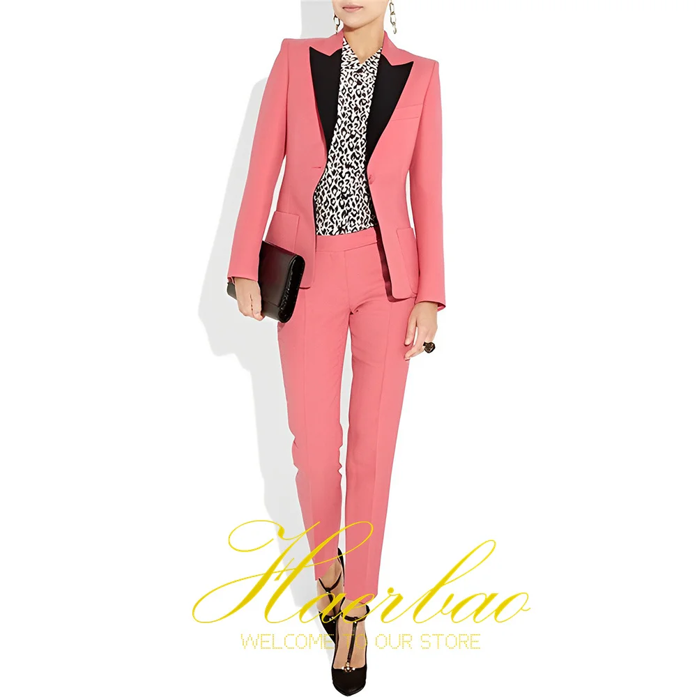 

Lapel Collar Women's Suit Wedding Tuxedo Formal Jacket Pants 2 Piece Set Party Slim Fit Blazer