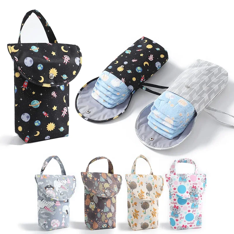 

New Waterproof and Reusable Baby Diaper Bag Baby Handbag Large Capacity Mommy Diaper Storage Bag Carrying Bag for Going Out