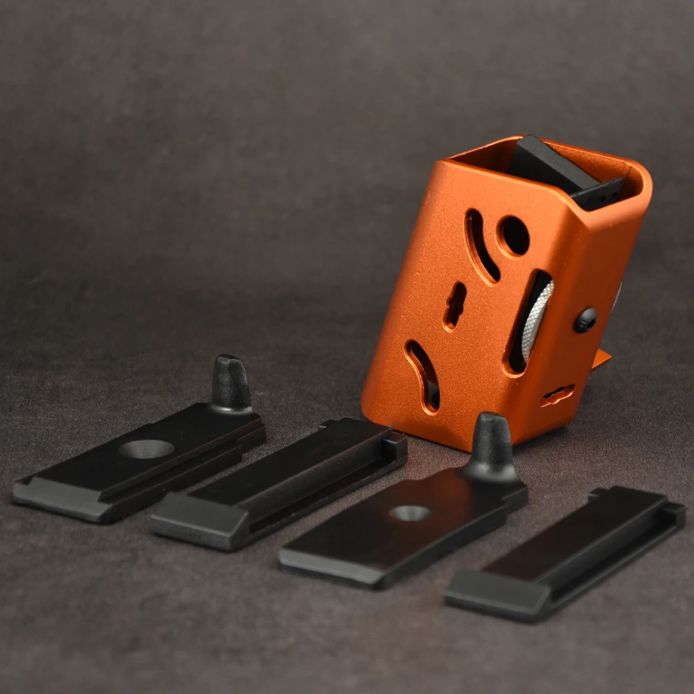 IPSC USPSA Yarışması Hızlı Ateş Tabanca Şarjör Çantası/360 Derece Ayarlanabilir/Alüminyum Alaşım/Çoklu Boyutlarla Uyumlu