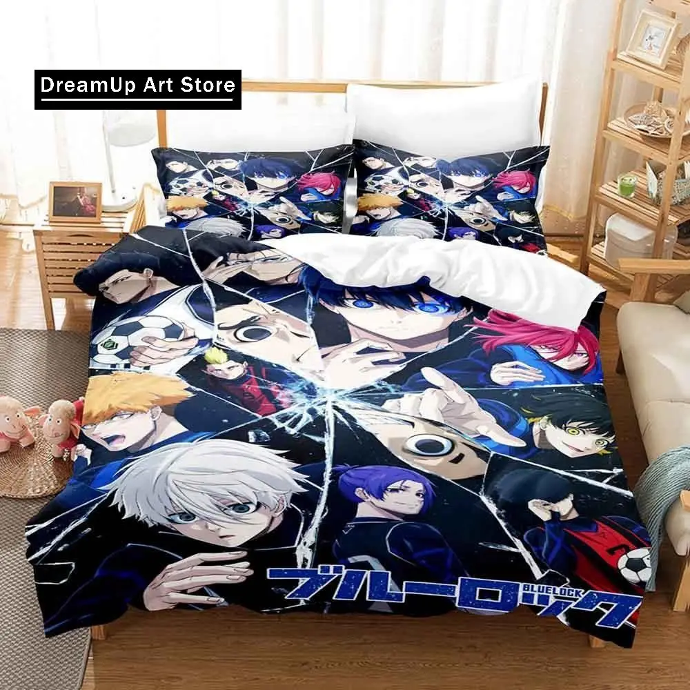 Fashion 3D Print Anime Blue Lock Bedding Set Boys Girls Single Twin Queen Full Size Duvet Cover Pillowcase Bed Adult Bedroom 3