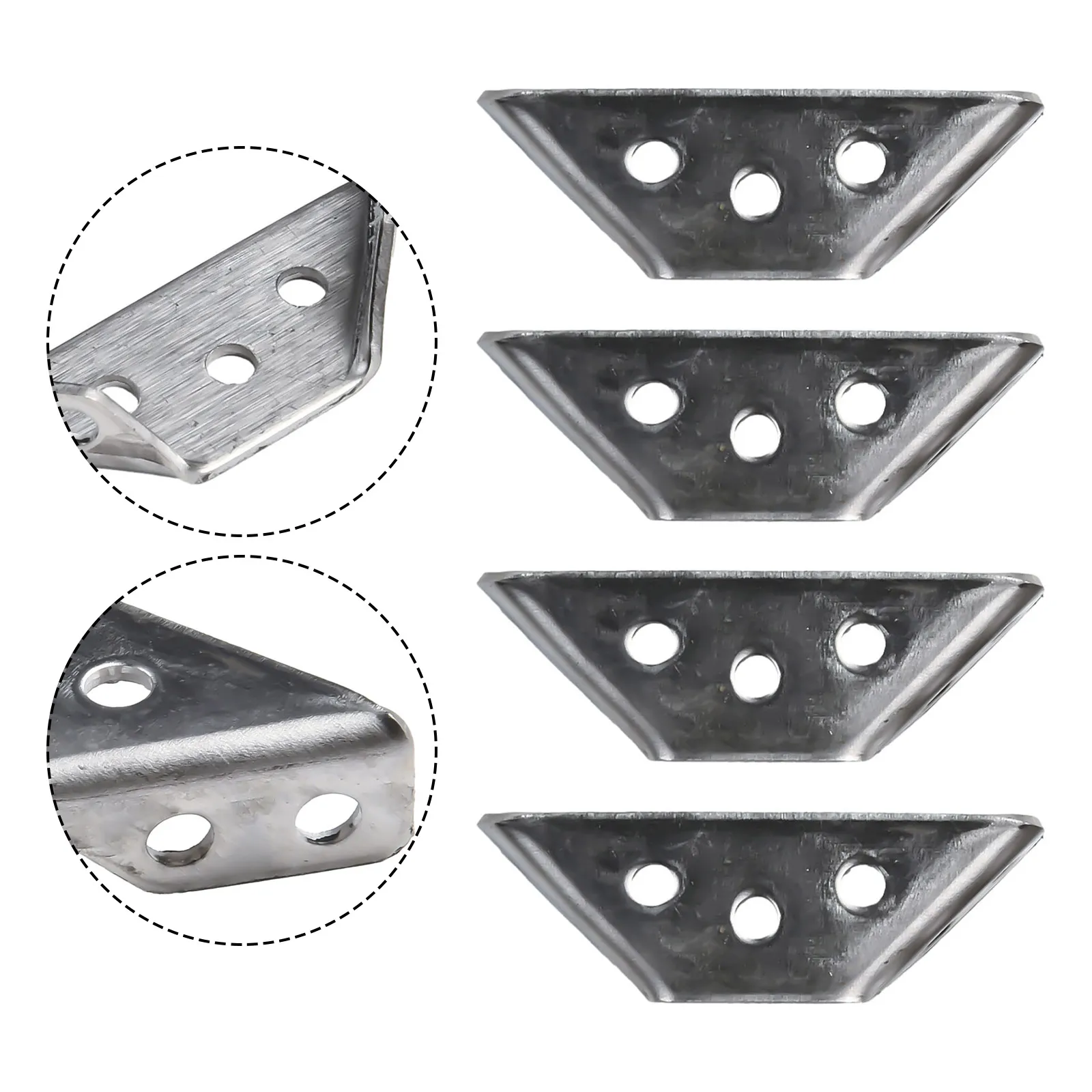 

4PCS Stainless Steel Angle Corner Brackets Fasteners Connector Protector Right Angle Corner Stand Supporting Furniture Hardware