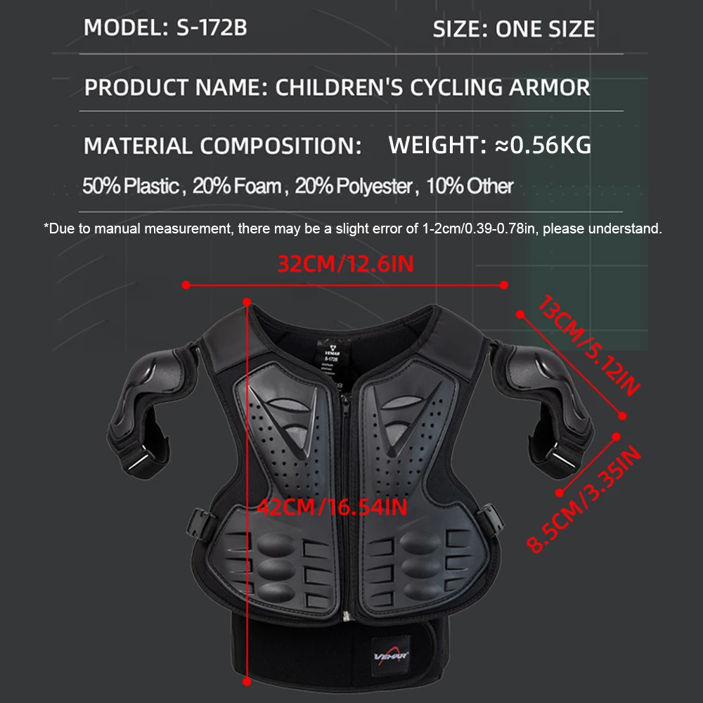 Youth Children Motocross Body Protective Gear Vest Armor ATV Dirt Bike Suits Chest Spine Knee Elbow Guard Sports Equipment