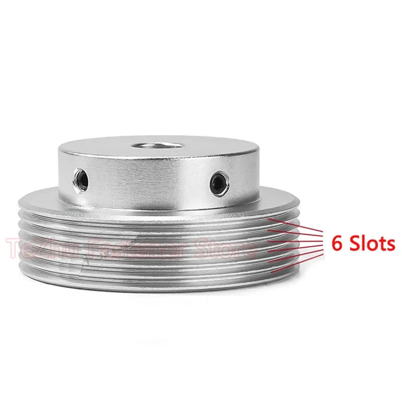 6PJ Belt Pulley Multi Wedge Wheel 6 Slots Motor Shaft 6 Peak Groove Timing Pulley Bore 10-40mm PJ63/71/75/80/90/95/100 1pcs