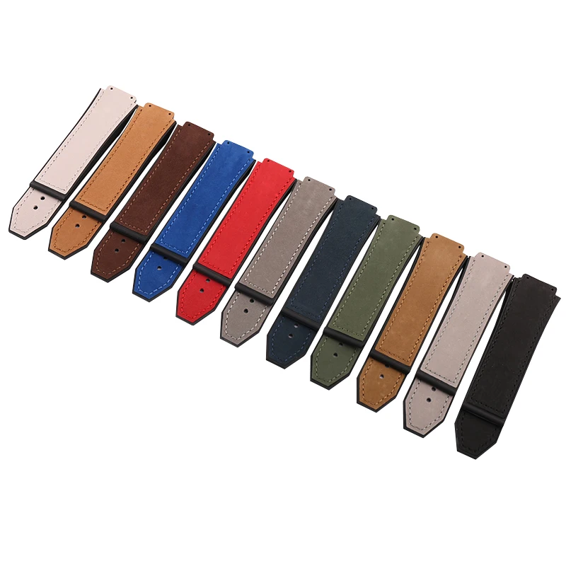 

Ремешок кожаный Матовый для мужчин и женщин, наружный спортивный браслет для мужчин и женщин, 25 х19 мм, аксессуары для часов Hublot Big Bang