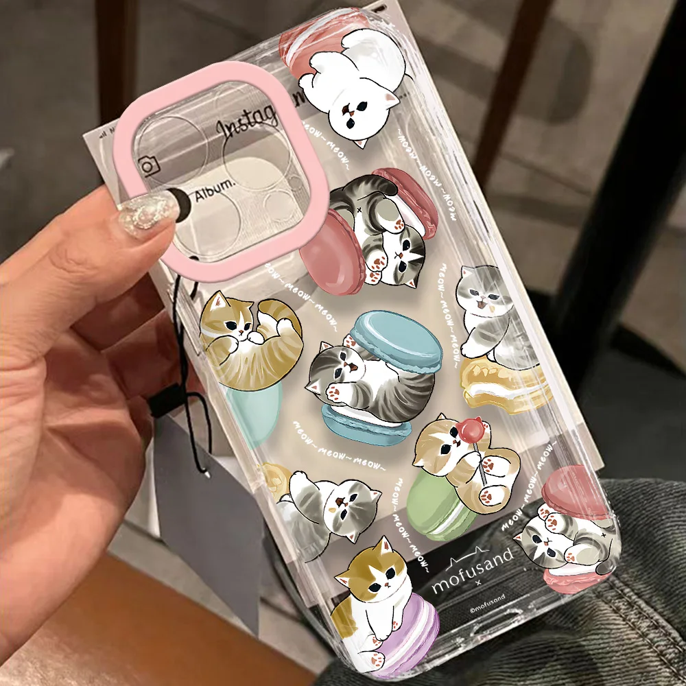 thumbnail image 1 of Linda funda de teléfono m-mofusands cat Clear Space para Xiaomi Redmi NOTE 8, 9, 9A, 9s, 10, 11, 12, 12C, 13, 13C, K30, K50, 10C Pro Plus, 4G, 5G, 1 of 5