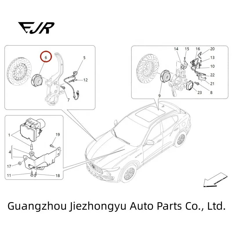 For Maserati Levante High Qualitycars Accessories Front Left & Right Wheel Bearing Assembly OEM# 670034381