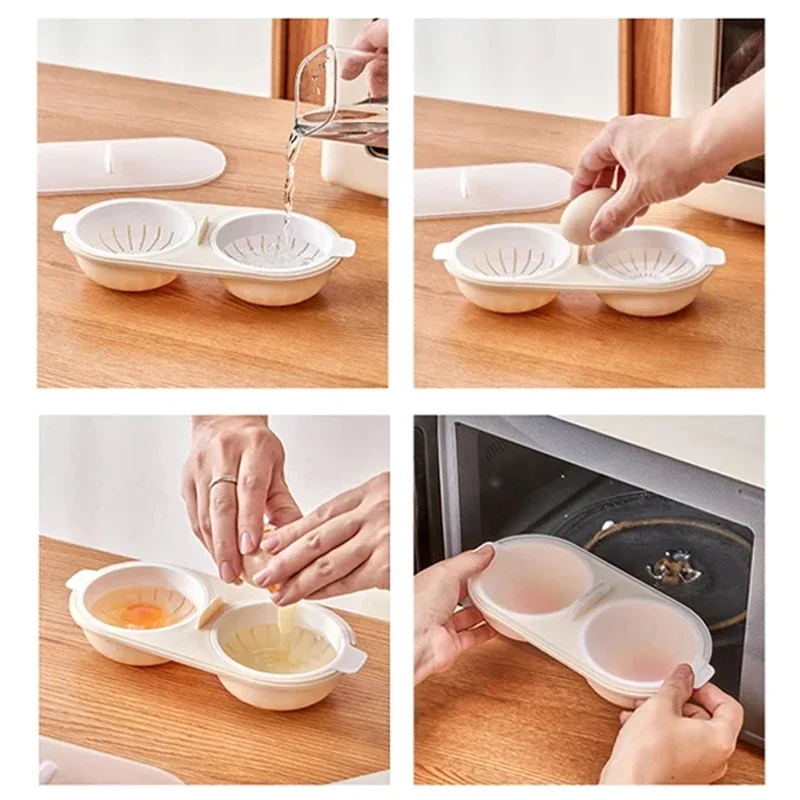 Egg Poachers Egg Boiler Cup Skillet Kitchen Steamed Cooker Set