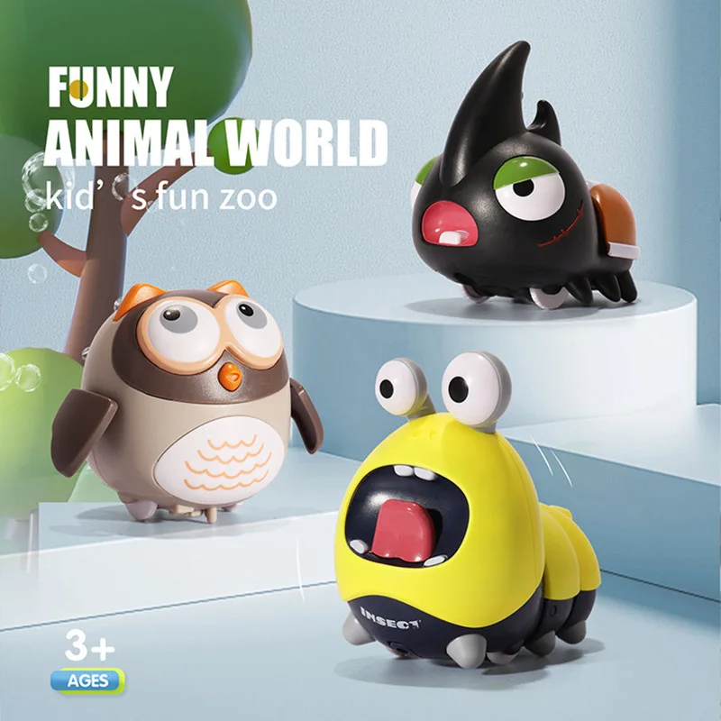 

Cute Cartoon Swinging Walking Insect Electric Animal Toy 3D Owl Beetle Caterpillar Insect Toy Birthday Gift for Children Kids