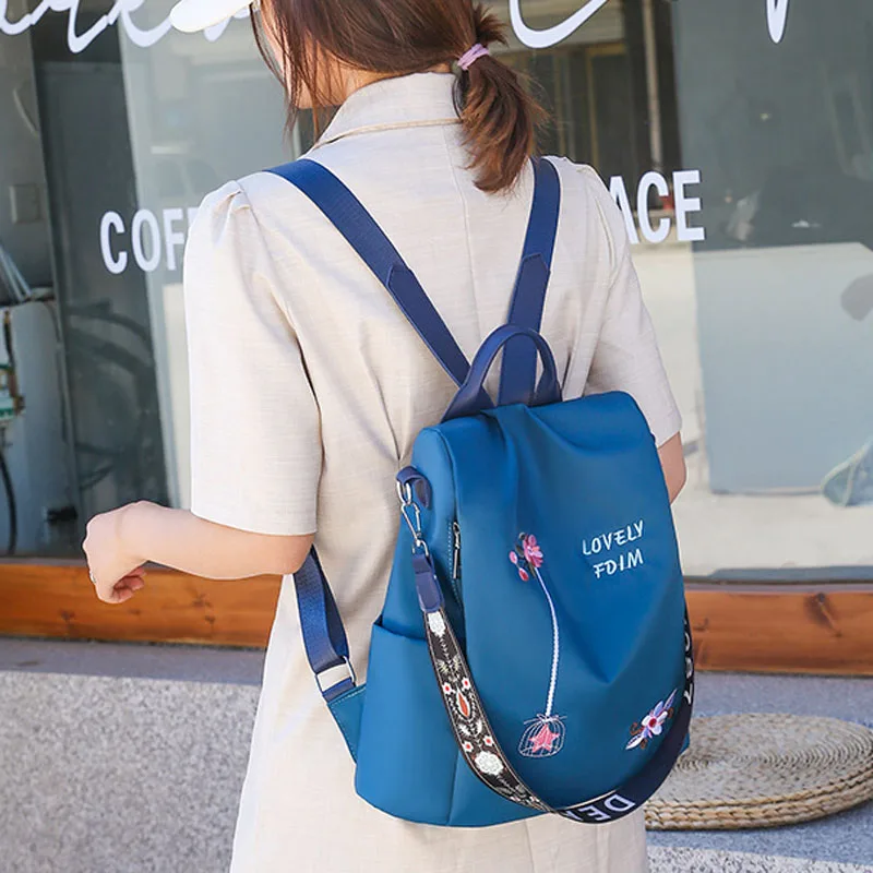 personalized travel makeup bag embroidery women's 2023 new national style anti-theft outdoor travel bag light ladies backpack