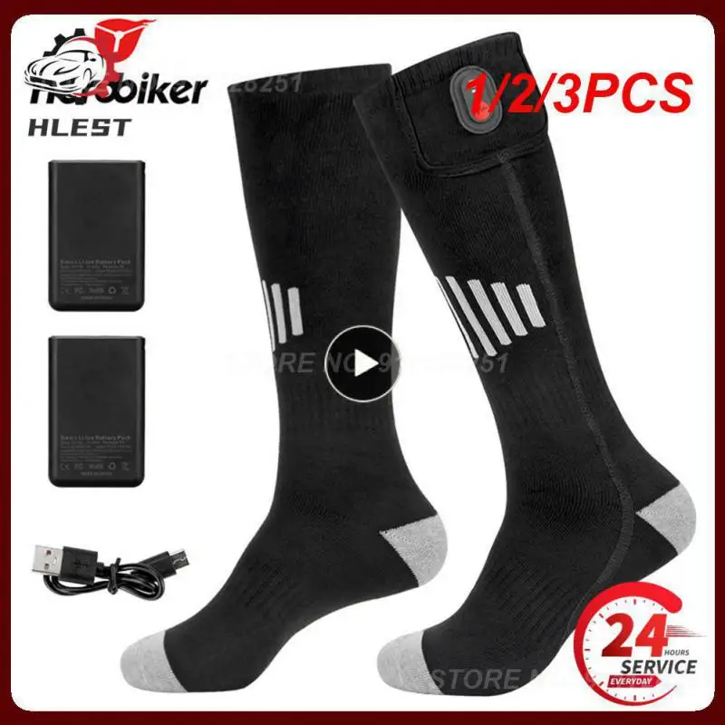 

1/2/3PCS Heated Socks Winter Warmth 5000mAh USB Rechargeable Heating Socks Motorcycle Outdoor Heated Boots Snowmobile Skiing