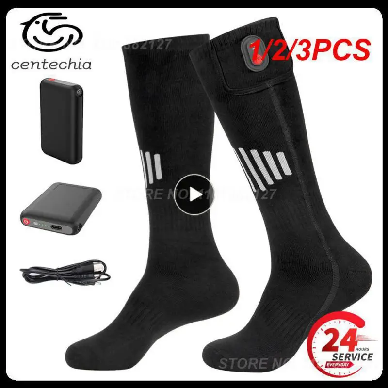 

1/2/3PCS Heated Socks Winter Warmth 5000mAh USB Rechargeable 65℃ Heating Socks Motorcycle Outdoor Heated Boots Snowmobile Skiing