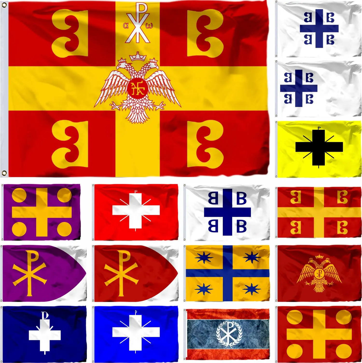 

Byzantine Empire Konstantinos XI Palaiologos Flag 90X150CM 3X5FT Fictional or Conjectural