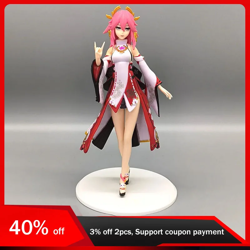 

19cm Genshin Impact Anime & Comic Game Peripherals Yae Miko Anime Figure Klee/Qiqi/Xiao/Hu LTao Model Collectible Doll Boys Toys