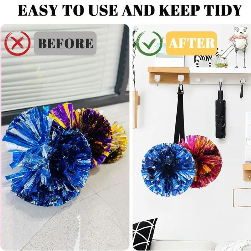 Pom Poms Strap For Cheerleader 2X Backpack Cheer Cheerleading Lanyard Pom Strap Cheer Bag Accessories For