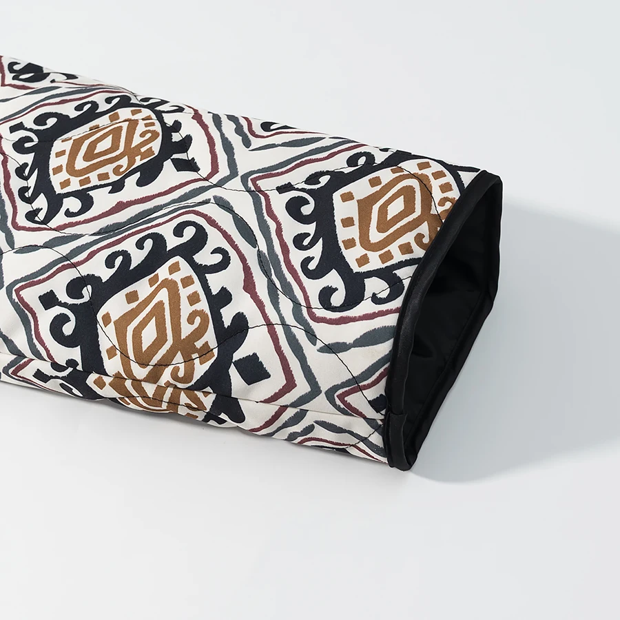 Autumn Women's Clothing Short Jacket Women'S Printed Kimono Style Coat Fashion Loose Winter Warm With Belt Jackets Streetwear