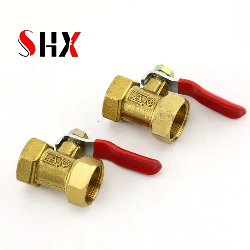 

Pneumatic 1/4'' 3/8'' 1/2'' BSP Female Thread Mini Ball Valve Brass Connector Joint Copper Fitting Coupler Adapter Water, Air