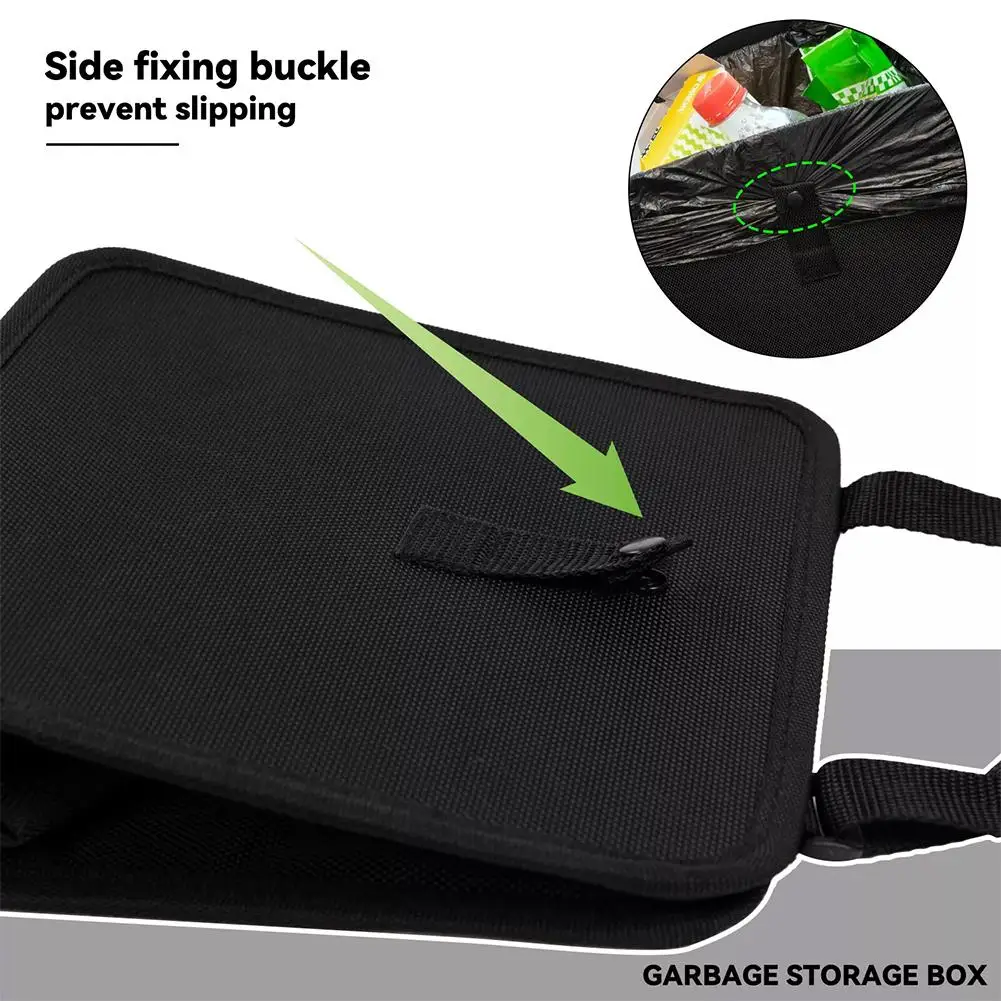 Hanging Car Trash Can Portable Seat Back Storage Bag Oxford Garbage Bag Cloth Accessories Organizer Car E7I5
