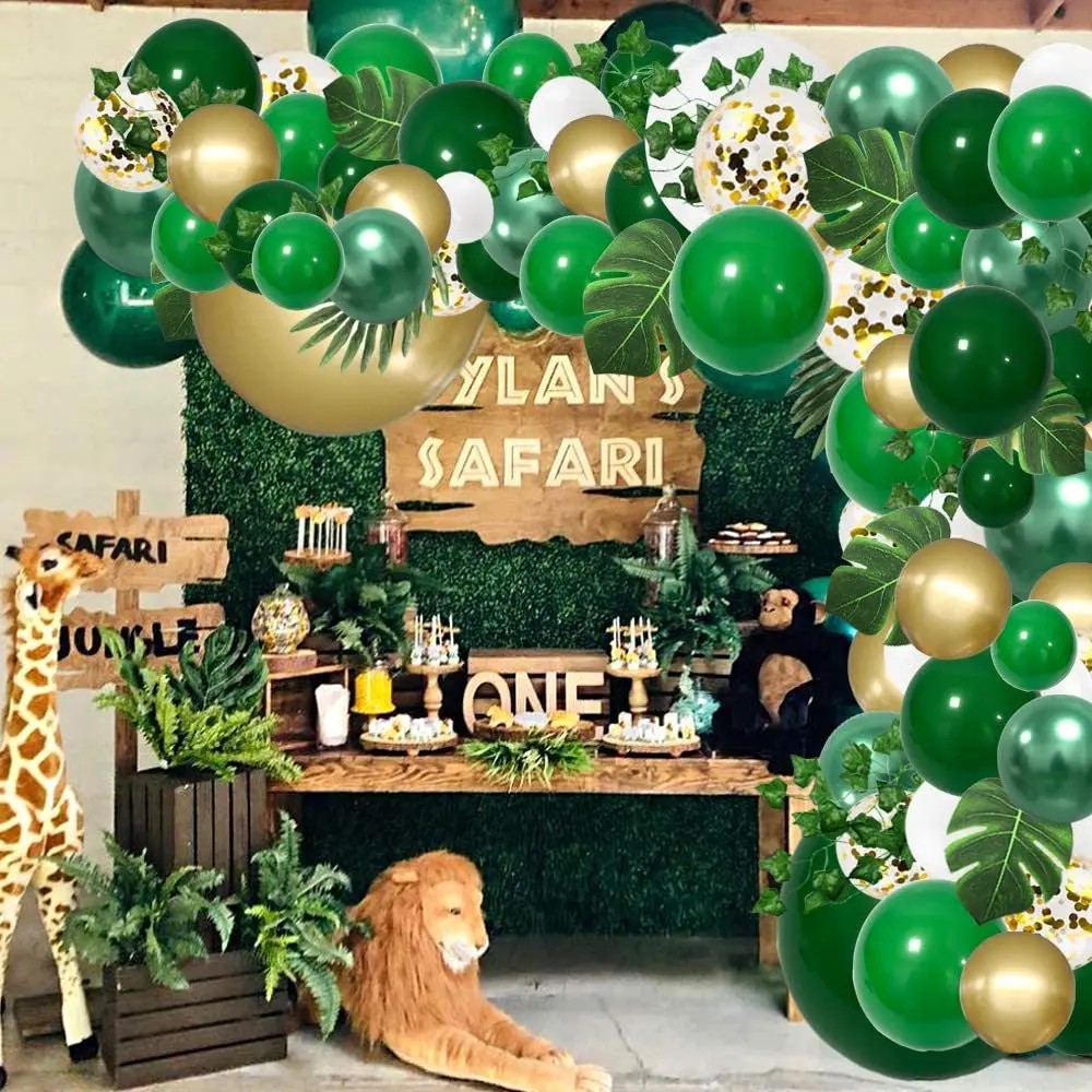 50 Foglie Di Palma Finte In Poliestere - Decorazioni Tropicali Artificiali Per Festa A Tema Giungla, Matrimonio, Compleanno