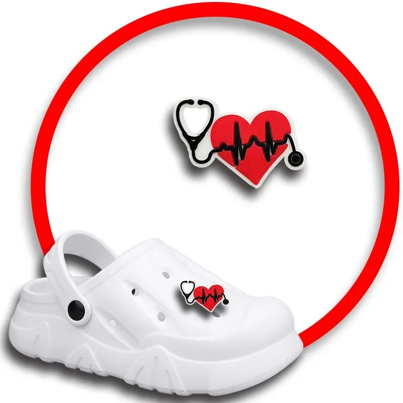 

Упаковка булавок для Crocs, шармы, аксессуары для обуви, украшение медсестры, больницы, врача, джинсы, женские сандалии, пряжка, Детские сувениры, мужские значки