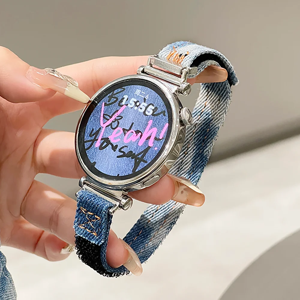 Elegant Gradient Denim Watch Band - Slim Wrist Bracelet