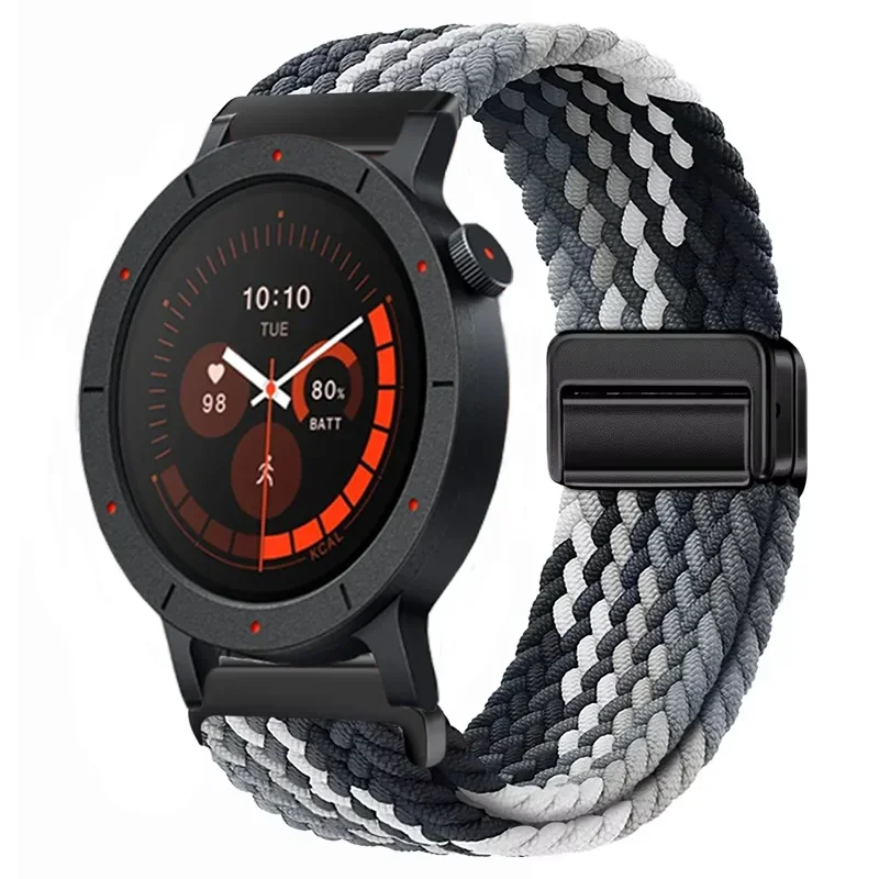 Nylon Braid Sport Strap - 22mm Magnetic Breathable Bracelet Wristband