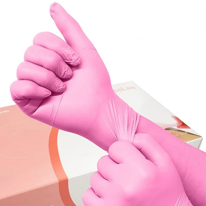 Latex Vs Nitrile Gloves Food Latex Nitril Hand Gloves 100pc 100pcs
